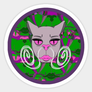 Smokin’ Kitty Sticker